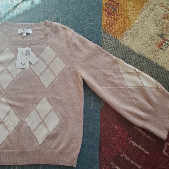 Magaschoni Cashmere Argyle Sweater - Picture 2 of 5
